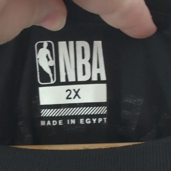 NBA Black Long Sleeve Tee with Crew Neck - Picture 4 of 11